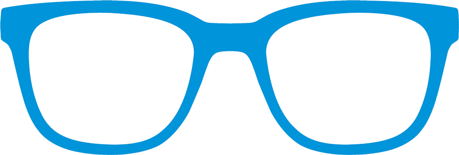 glasses with light blue frame